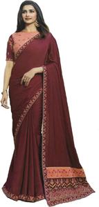 Nieuwe Rijke Look Trouwkleding Jacquard Sari En Draad Kant Rand Werk Met Blouse Stuk Indian Vrouwen Dragen Sari Goedkope Lage Prijs Etnische