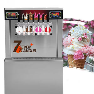 Machine à glace molle professionnelle 7 buseaux, machine à yogourt glacé automatique, machine à sundae – Offre spéciale - Product Image 3