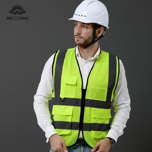 Wholesale S-3XL Custom Logo Industrial Security Construction Work Safety Vest Reflective High Visibility Road Vest Jacket