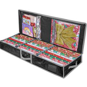 Christmas Wrapping <b>Paper</b> Storage Bag Sturdy 600D Oxford Fabric <b>Xmas</b> Accessories Containers - Product Image 5