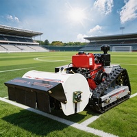 Professioneller Ferngesteuerter Kabelloser Dieselbetriebener Rasenmäher mit Schwungrad, 500M Reichweite, 45 Grad Steigfähigkeit, Unkrautbekämpfungsmaschine