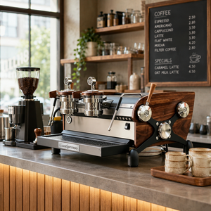 Machine à café expresso italienne professionnelle à double chaudière 2 groupes pour les cafés BY-2 - Product Image 3