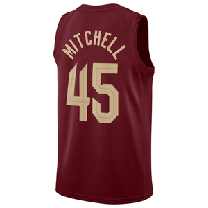 Hommes # Maillot de basket personnalisé Mitchell Cleveland 45, chemises brodées, uniformes pour jeunes, vêtements de sport avec logo thermocollé - Product Image 3