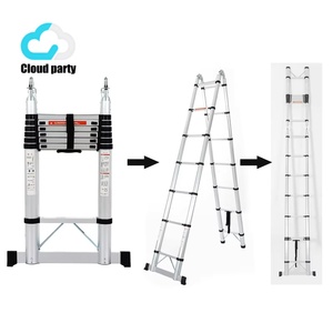 <span class=keywords><strong>Escalera</strong></span> de Aluminio Multiposición Personalizada, Telescópica y Plegable, Carga de 150 kg, Se Convierte a Modos de <span class=keywords><strong>Escalera</strong></span> en A, Recta, <span class=keywords><strong>Escalera</strong></span> y Andamio - Product Image 2