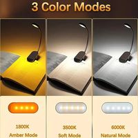 Lampe de lecture LED pliable portable avec boîtier en plastique, lumière blanche pour la chambre à coucher - Lampe de nuit pour tablette/bureau