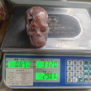 Kindfull Natural Star Rose Quartz Skulls Blue Apatite Druzy Human Skulls Crystal Home Decor para Halloween Healing Stones - Product Image 6