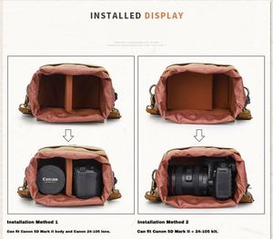 Sac photo vintage en toile cirée imperméable pour appareil photo hybride, bandoulière simple, fourre-tout, pour photographie – Approvisionnement direct usine - Product Image 4