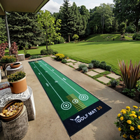 Jackson Custom Logo Indoor Mini-Golf-Trainingsmatte aus Nylon mit Putting-Grün-Teppich und Putter-Übungsfunktion