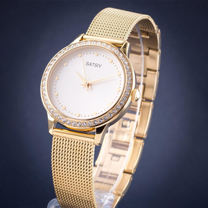 Reloj de Acero Inoxidable para <span class=keywords><strong>Mujer</strong></span> con Logotipo Personalizado, Estilo Coreano, Esfera de Nácar de 30 mm, Cronógrafo, <span class=keywords><strong>GUESS</strong></span> W0647L7 - Product Image 6