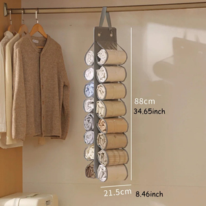 Sac de rangement suspendu multicouche pour chaussettes et sous-vêtements, organisateur de placard peu encombrant pour écharpes, cravates et lingerie - Product Image 3
