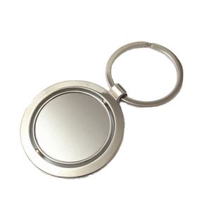 <b>Custom</b> Logo Promotional Fashion Vintage Blank 360 Degree Rotate Souvenir Zinc Alloy Spinning Keyring Keychain Key Chain - Product Image 1
