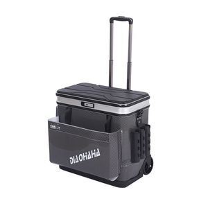 Cubo de Pesca DIAOHANIA con 5 Ranuras para Cañas, Tapa Rígida, Almacenamiento Multiusos para Aparejos, con Ruedas para Pesca al Aire Libre - Product Image 2