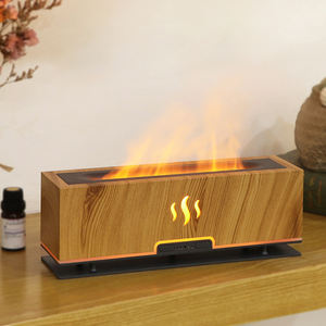 Humidificateur à ultrasons intelligent <span class=keywords><strong>LFLF</strong></span>, mini, portable, USB, avec effet de flamme LED bicolore, diffuseur d'huiles aromatiques, 200 ml, pour hôtel, extérieur, télécommande - Product Image 4