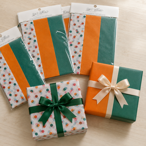 Custom Christmas Craft Wax Coated Kraft Wrapping <b>Paper</b> for Gift Packaging and Party Favors - Product Image 2