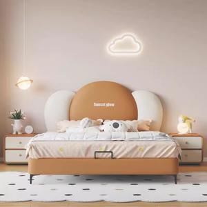 <span class=keywords><strong>Lit</strong></span> enfant moderne Montessori pour enfants, cadre de <span class=keywords><strong>lit</strong></span> rembourré doux, <span class=keywords><strong>lit</strong></span> mezzanine pour chambre d'enfant - Product Image 2