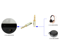 Prise femelle 3.5mm vers prise mâle 2.5mm Adaptateur audio 4 pôles