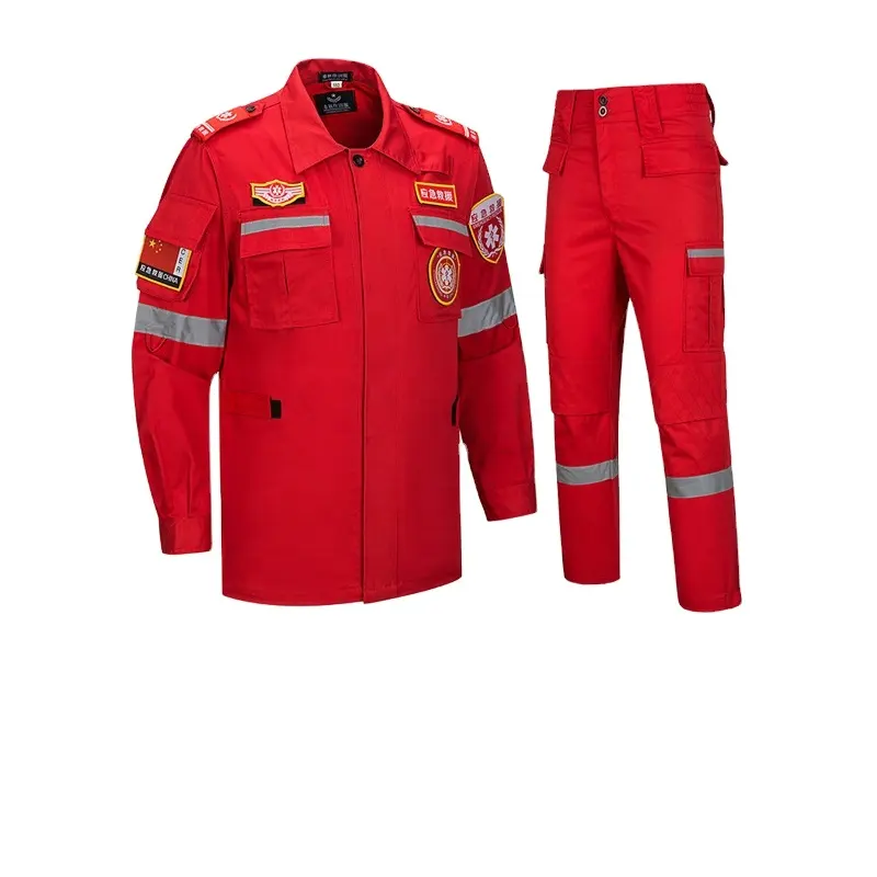 Костюм пожарный с длинным рукавом, костюм для тренировок при стихийных бедствиях, Быстросохнущий костюм для поиска и спасения
