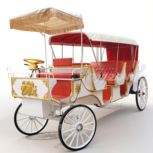 Nuevo Estilo de Carruaje Eléctrico Clásico de 4 Ruedas, Personalizado, de Lujo, para Turismo, Bodas, Hoteles Reales, Marca ZOWN, 2 Años de Garantía - Product Image 4