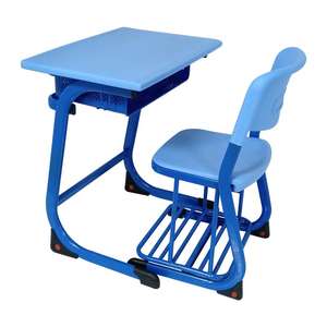 Table et chaise d'étudiant à prix avantageux, sac à livres, bureau d'étude pour enfants, plateau en plastique - Product Image 1