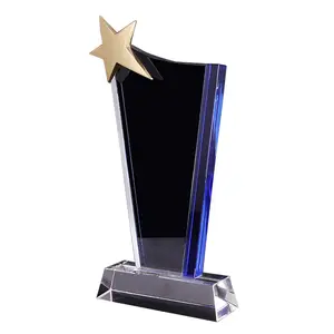 Guangzhou Factory produttore all'ingrosso K9 blank Crystal Glass star Trophy Custom star trophy award per regali aziendali