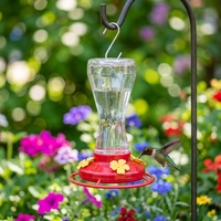 Mangeoire à colibris suspendue pour l'extérieur, 20 onces, 4 ports d'alimentation, mangeoire pour oiseaux sauvages
