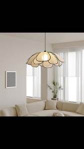 Suspension en tissu nordique Style japonais Wabi Sabi Design en forme de fleur Home Bar Restaurant Lustres à manger pour maisons - Product Image 3