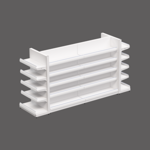 Miniso Heavy-Duty Metallic Supermarket Rack Hot Sale Display Stand for Retail Dollar Stationary Convenience Store Shelving