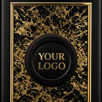 Parfums de luxe LF Private Label Dubai Royal Baroque Gold Foil OEM Logo personnalisé Bouteille noire mate Oud intense Safran EDP ODM