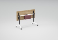 Table de formation moderne LIWEI à plateau rabattable et chaises pliantes à roulettes pour 4 personnes – Mobilier de bureau et de salle de conférence