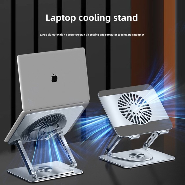 Ergonomic Foldable Adjustable Metal Gaming Laptop Stand Holder with Cooling Fan Pad Laptop Dissipate Blower Fan Cooler