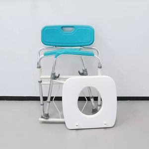 2 in 1 Aluminum Frame Detachable Foldable Disabled Bath Seat Adjustable <strong>Elderly</strong> Commode <strong>Chair</strong> Without Wheel - Product Image 4