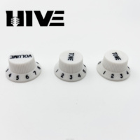 Kenop Kontrol Volume Plastik Gaya HIVE ST SQ 1 VOLUME 2 TONE Suku Cadang Gitar DIY Amplifier Elektrik Tutup Kenop Gitar