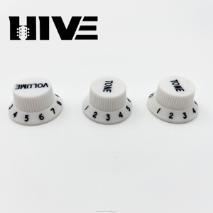 HIVE ST SQ Style Plastic <strong>Volume</strong> Control <strong>Knob</strong> 1 <strong>VOLUME</strong> 2 <strong>TONE</strong> Guitar Parts DIY Electric Amplifier Guitar <strong>Knob</strong> Cap - Product Image 4