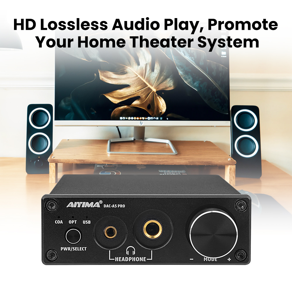 AIYIMA A5 PRO ヘッドフォンアンプ 24BIT 192KHz DACオーディオ