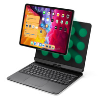 Ultra İnce Tablet Klavye Kılıfı, Dahili Standlı, 7-13 İnç Evrensel Katlanabilir Kapak, BT Kablosuz Ofis İş Kullanımı