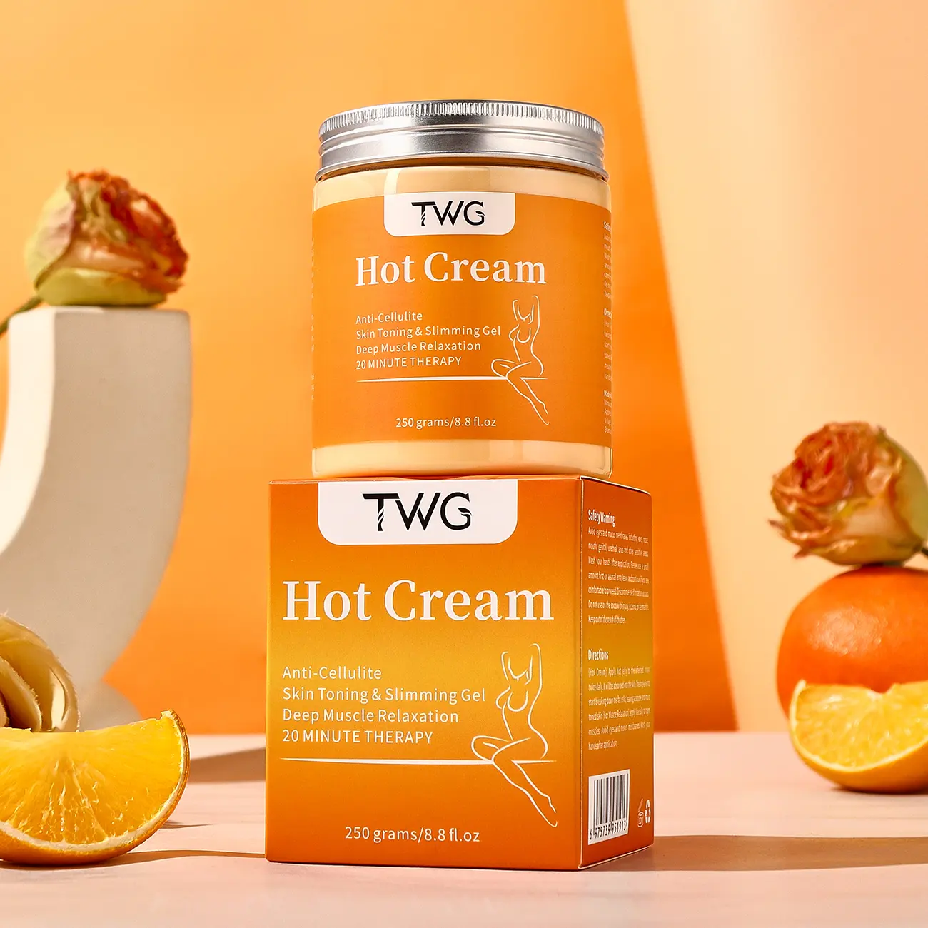 Commercio all'ingrosso Private Label TWG crema anticellulite perdita di peso crema per il corpo crema bruciagrassi 250ml crema dimagrante