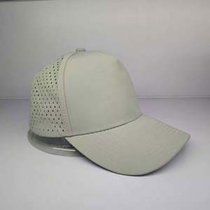 Wholesale 5 Panel Hats Custom Logo Laser Golf <b>Cap</b> <b>Waterproof</b> Perforated Hat Custom PVC LOGO <b>Waterproof</b> Baseball <b>Cap</b> - Product Image 3