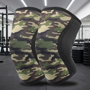 Genouillère de compression en néoprène de 7 mm d'épaisseur avec logo personnalisé, support élastique pour CrossFit et musculation - Product Image 1