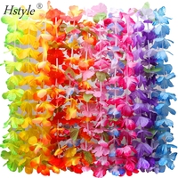 36 Buah Kalung Lei Hawaii, Kalung Bunga Sutra Tropis untuk Pesta Luau Hawaii, Suvenir Pesta Bertema Lei, Karangan Bunga, Bando, Liburan Pantai SD763