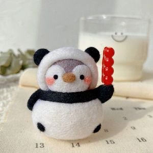 Kit de feutrage à l'aiguille en <span class=keywords><strong>laine</strong></span> pour poupées animales chinoises, cadeau de couple pour le Festival Qixi, pendentifs carrés créatifs faits main et tendance - Product Image 3