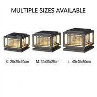 Lampes de poteau LED modernes E27 IP65 étanches pour l'extérieur, carrées, pour pelouse, terrasse, cour