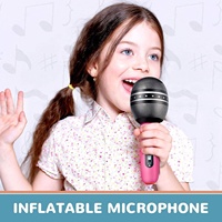 Microphone gonflable publicitaire en PVC pour enfants, personnalisé pour les fêtes, vente en gros