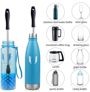 Brosse de nettoyage en profondeur à long manche et poils doux pour vaisselle en verre, tasses, mugs et nettoyage des bouteilles de cuisine - Product Image 4