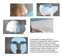 Masque facial hydratant au collagène nano soluble OEM Patchs de collagène fondant de haute pureté Dissolvant le film de collagène réduisant les rides
