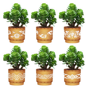 YICAI-plantas artificiales de Aloe, bonsái, imitación de arcilla, flores falsas, <span class=keywords><strong>mesa</strong></span> de oficina, adornos en maceta - Product Image 1