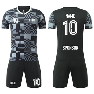 Kaos Sepak Bola Gaya Turnamen Jersey Sepak Bola Pakaian Latihan Kustom Bernapas Cepat Kering 100% Poliester - Product Image 2
