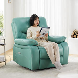 Fauteuil inclinable en cuir moderne de luxe, pivotant et à bascule, pour cinéma, 1 place, canapé inclinable individuel pour salon - Product Image 3