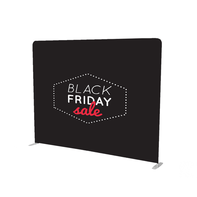 Customizable Metal Photobooth Backdrops Stretch Cloth Booth Collapsible Display Stand Dye Sublimation Printing Trade Shows
