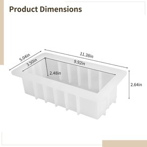 Silicone Loaf Mold for DIY <b>Crafts</b> Soap Making Thick Lip Silicone Rectangular Mould DIY Handmade Swirl Making <b>Tools</b> - Product Image 4