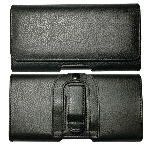 4.7-6.9 Inch Smartphone Litchi Pattern PU Horizontal Leather Pouch Case with Holster Belt Clip and Two Loops
